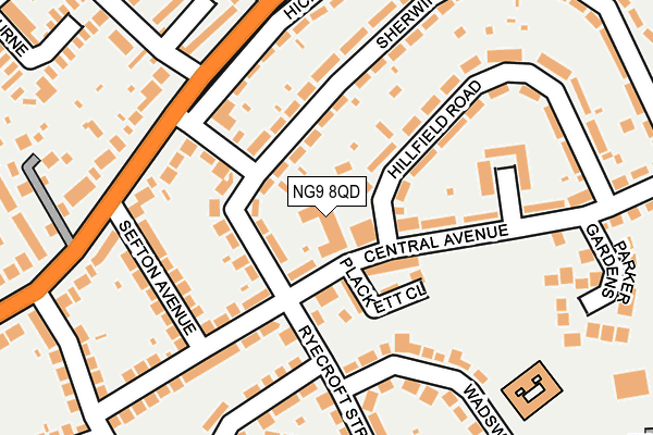 NG9 8QD map - OS OpenMap – Local (Ordnance Survey) NG9 8QD map - OS OpenMap – Local (Ordnance Survey)