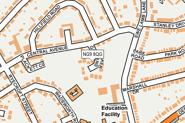 NG9 8QG map - OS OpenMap – Local (Ordnance Survey) NG9 8QG map - OS OpenMap – Local (Ordnance Survey)