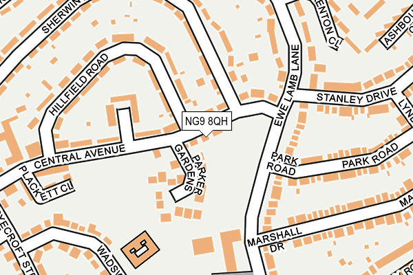 NG9 8QH map - OS OpenMap – Local (Ordnance Survey) NG9 8QH map - OS OpenMap – Local (Ordnance Survey)