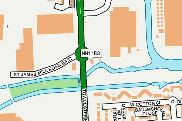 NN1 1BQ map - OS OpenMap – Local (Ordnance Survey) NN1 1BQ map - OS OpenMap – Local (Ordnance Survey)