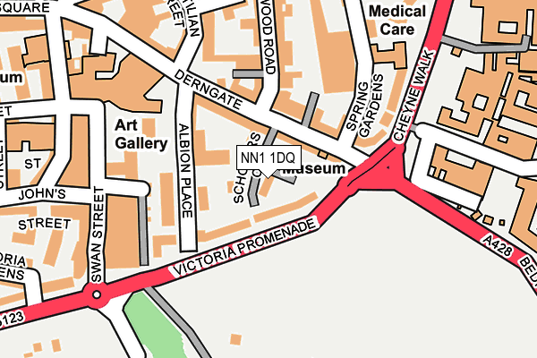 NN1 1DQ map - OS OpenMap – Local (Ordnance Survey)
