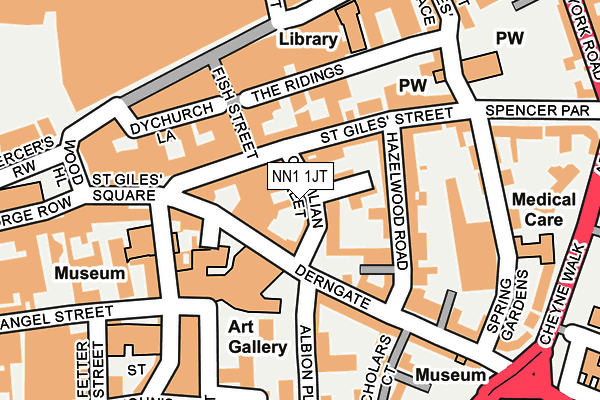 NN1 1JT map - OS OpenMap – Local (Ordnance Survey) NN1 1JT map - OS OpenMap – Local (Ordnance Survey)
