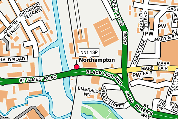 NN1 1SP map - OS OpenMap – Local (Ordnance Survey) NN1 1SP map - OS OpenMap – Local (Ordnance Survey)