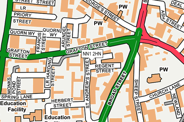 NN1 2HN map - OS OpenMap – Local (Ordnance Survey) NN1 2HN map - OS OpenMap – Local (Ordnance Survey)