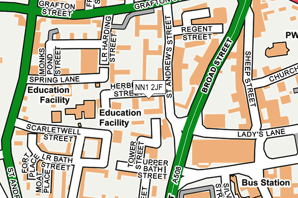 NN1 2JF map - OS OpenMap – Local (Ordnance Survey) NN1 2JF map - OS OpenMap – Local (Ordnance Survey)