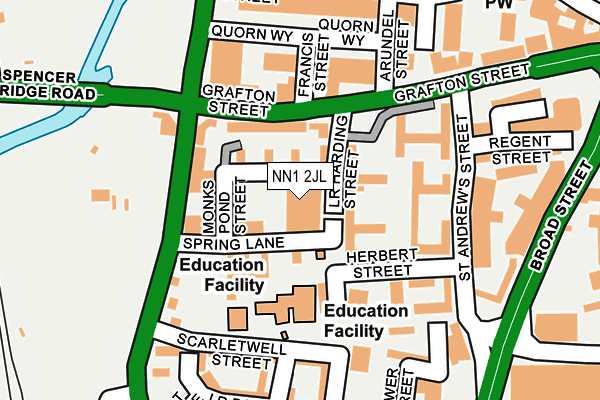 NN1 2JL map - OS OpenMap – Local (Ordnance Survey) NN1 2JL map - OS OpenMap – Local (Ordnance Survey)