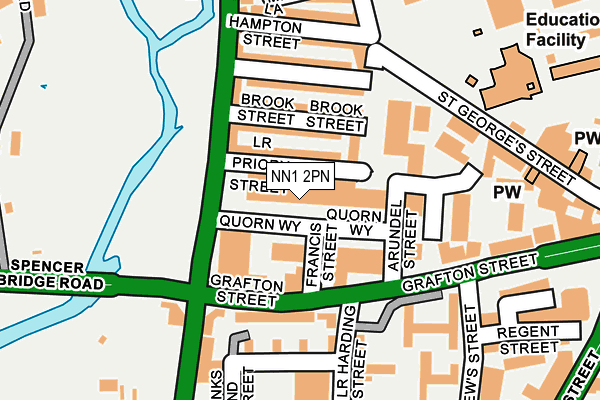 NN1 2PN map - OS OpenMap – Local (Ordnance Survey) NN1 2PN map - OS OpenMap – Local (Ordnance Survey)