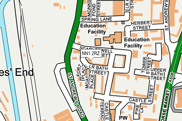 NN1 2RZ map - OS OpenMap – Local (Ordnance Survey) NN1 2RZ map - OS OpenMap – Local (Ordnance Survey)