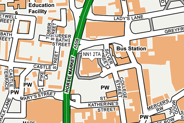 NN1 2TA map - OS OpenMap – Local (Ordnance Survey) NN1 2TA map - OS OpenMap – Local (Ordnance Survey)