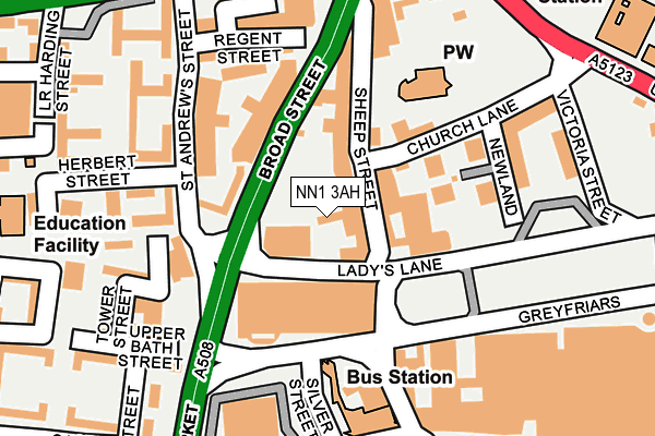 NN1 3AH map - OS OpenMap – Local (Ordnance Survey) NN1 3AH map - OS OpenMap – Local (Ordnance Survey)