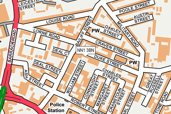 NN1 3BN map - OS OpenMap – Local (Ordnance Survey) NN1 3BN map - OS OpenMap – Local (Ordnance Survey)