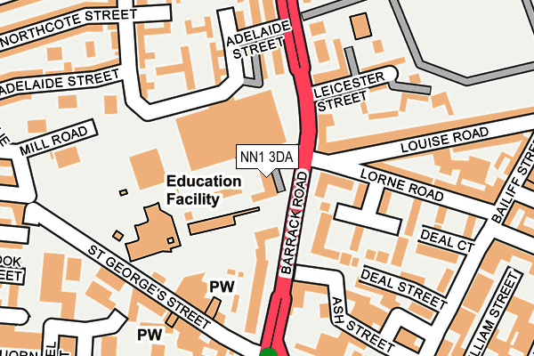 NN1 3DA map - OS OpenMap – Local (Ordnance Survey) NN1 3DA map - OS OpenMap – Local (Ordnance Survey)