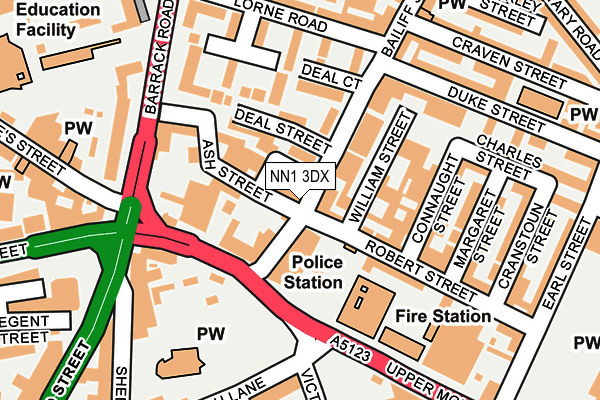 NN1 3DX map - OS OpenMap – Local (Ordnance Survey) NN1 3DX map - OS OpenMap – Local (Ordnance Survey)