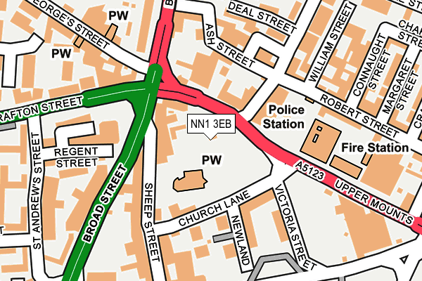 NN1 3EB map - OS OpenMap – Local (Ordnance Survey) NN1 3EB map - OS OpenMap – Local (Ordnance Survey)