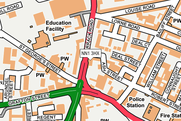 NN1 3HX map - OS OpenMap – Local (Ordnance Survey)
