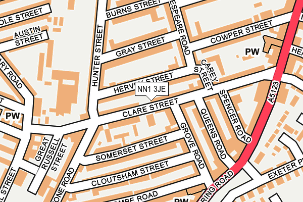 NN1 3JE map - OS OpenMap – Local (Ordnance Survey) NN1 3JE map - OS OpenMap – Local (Ordnance Survey)