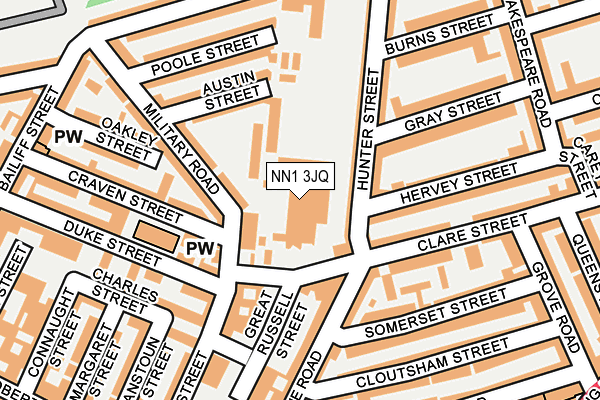 NN1 3JQ map - OS OpenMap – Local (Ordnance Survey) NN1 3JQ map - OS OpenMap – Local (Ordnance Survey)