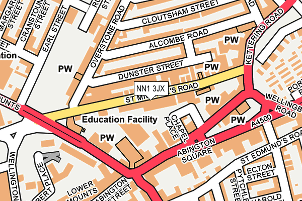 NN1 3JX map - OS OpenMap – Local (Ordnance Survey) NN1 3JX map - OS OpenMap – Local (Ordnance Survey)