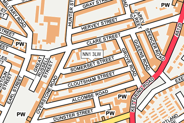 NN1 3LW map - OS OpenMap – Local (Ordnance Survey) NN1 3LW map - OS OpenMap – Local (Ordnance Survey)