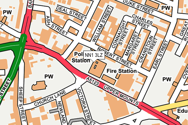 NN1 3LZ map - OS OpenMap – Local (Ordnance Survey) NN1 3LZ map - OS OpenMap – Local (Ordnance Survey)