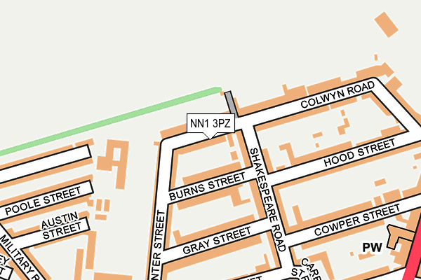 NN1 3PZ map - OS OpenMap – Local (Ordnance Survey) NN1 3PZ map - OS OpenMap – Local (Ordnance Survey)
