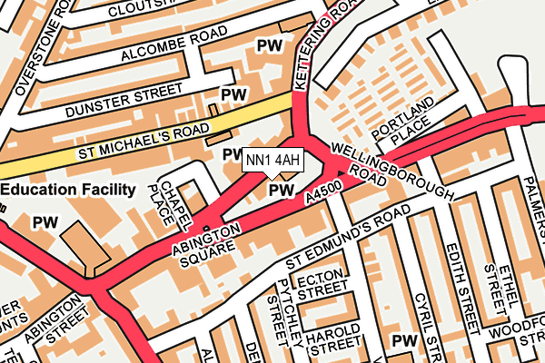 NN1 4AH map - OS OpenMap – Local (Ordnance Survey) NN1 4AH map - OS OpenMap – Local (Ordnance Survey)