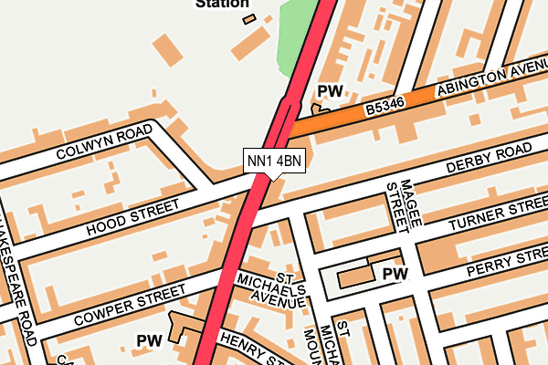 NN1 4BN map - OS OpenMap – Local (Ordnance Survey)