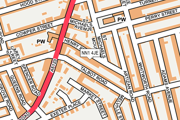 NN1 4JE map - OS OpenMap – Local (Ordnance Survey)