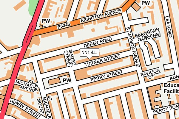 NN1 4JJ map - OS OpenMap – Local (Ordnance Survey) NN1 4JJ map - OS OpenMap – Local (Ordnance Survey)