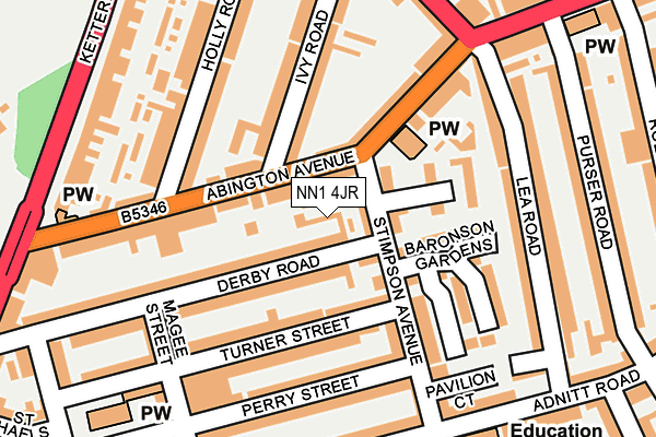 NN1 4JR map - OS OpenMap – Local (Ordnance Survey) NN1 4JR map - OS OpenMap – Local (Ordnance Survey)