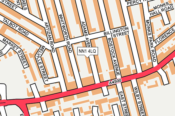 NN1 4LQ map - OS OpenMap – Local (Ordnance Survey) NN1 4LQ map - OS OpenMap – Local (Ordnance Survey)