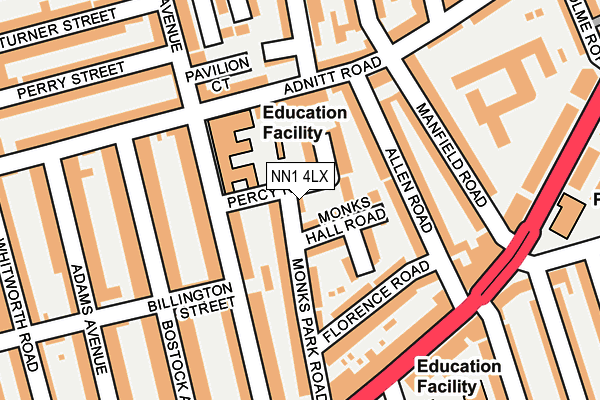 NN1 4LX map - OS OpenMap – Local (Ordnance Survey)