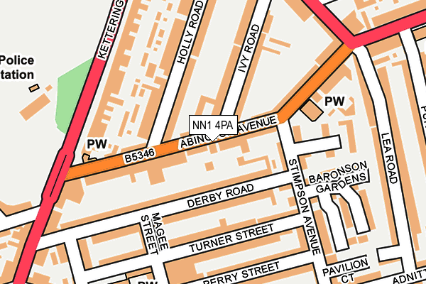NN1 4PA map - OS OpenMap – Local (Ordnance Survey) NN1 4PA map - OS OpenMap – Local (Ordnance Survey)