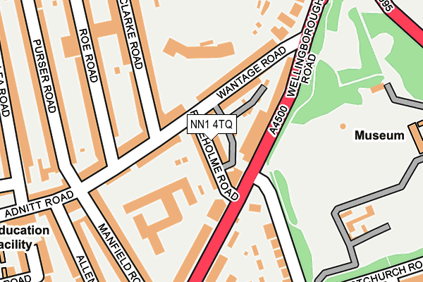 NN1 4TQ map - OS OpenMap – Local (Ordnance Survey) NN1 4TQ map - OS OpenMap – Local (Ordnance Survey)