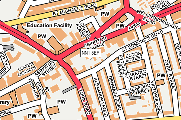 NN1 5EF map - OS OpenMap – Local (Ordnance Survey)