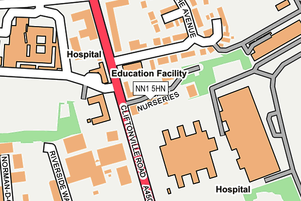 NN1 5HN map - OS OpenMap – Local (Ordnance Survey)