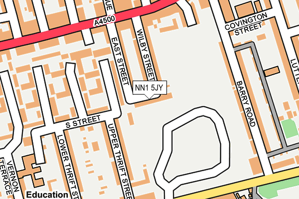NN1 5JY map - OS OpenMap – Local (Ordnance Survey) NN1 5JY map - OS OpenMap – Local (Ordnance Survey)