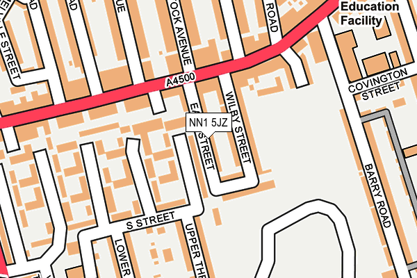 NN1 5JZ map - OS OpenMap – Local (Ordnance Survey) NN1 5JZ map - OS OpenMap – Local (Ordnance Survey)