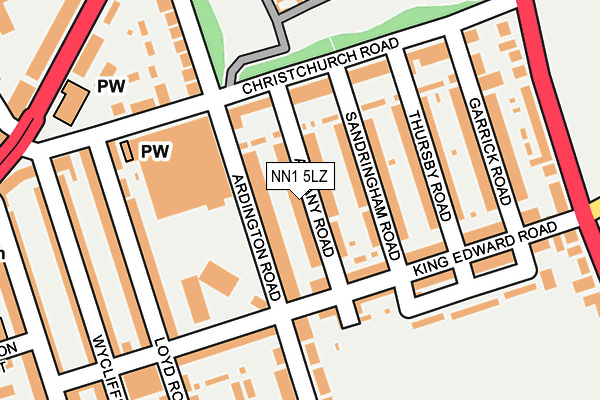 NN1 5LZ map - OS OpenMap – Local (Ordnance Survey) NN1 5LZ map - OS OpenMap – Local (Ordnance Survey)