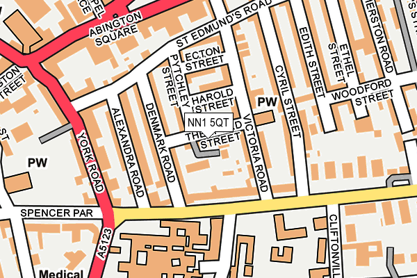 NN1 5QT map - OS OpenMap – Local (Ordnance Survey) NN1 5QT map - OS OpenMap – Local (Ordnance Survey)