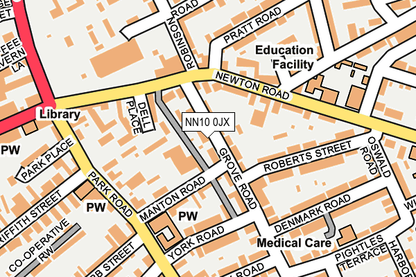 NN10 0JX map - OS OpenMap – Local (Ordnance Survey)