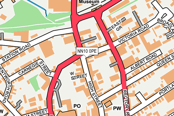 NN10 0PE map - OS OpenMap – Local (Ordnance Survey)
