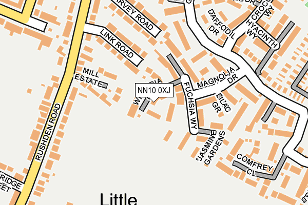 NN10 0XJ map - OS OpenMap – Local (Ordnance Survey)