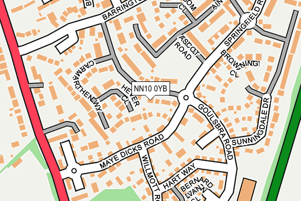 NN10 0YB map - OS OpenMap – Local (Ordnance Survey) NN10 0YB map - OS OpenMap – Local (Ordnance Survey)