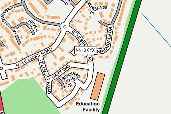 NN10 0YX map - OS OpenMap – Local (Ordnance Survey) NN10 0YX map - OS OpenMap – Local (Ordnance Survey)