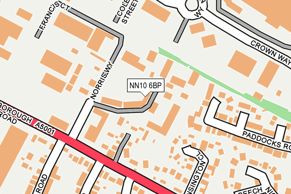 NN10 6BP map - OS OpenMap – Local (Ordnance Survey)
