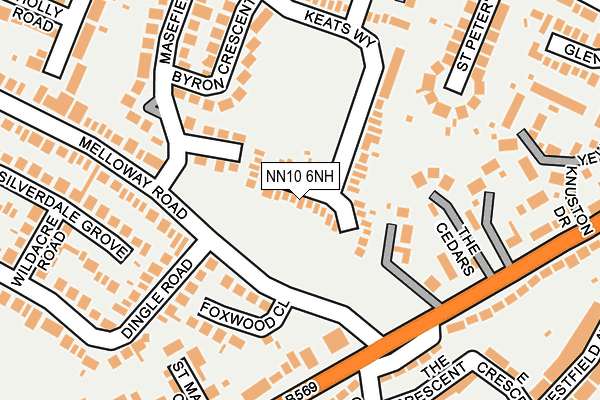 NN10 6NH map - OS OpenMap – Local (Ordnance Survey)