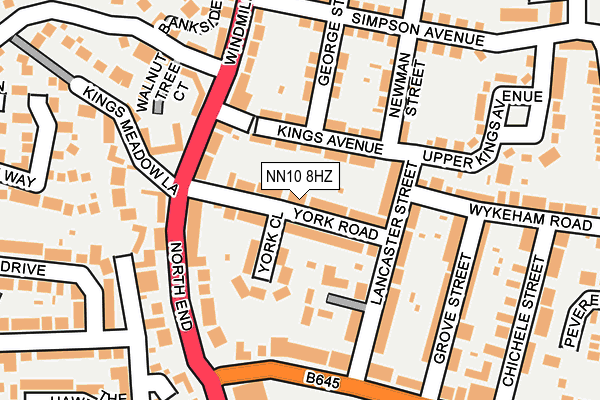 NN10 8HZ map - OS OpenMap – Local (Ordnance Survey)