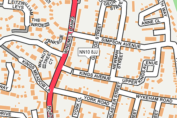 NN10 8JJ map - OS OpenMap – Local (Ordnance Survey)