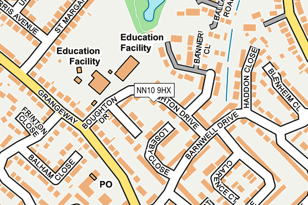 NN10 9HX map - OS OpenMap – Local (Ordnance Survey)